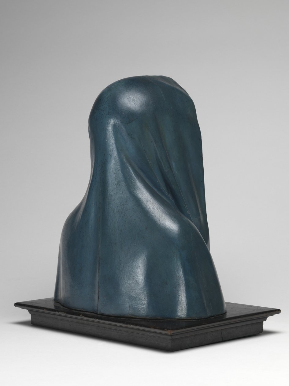 Virgin of Sorrows Mater Dolorosa (polykromet træ, glas og dyrehår) af Pedro de Mena
