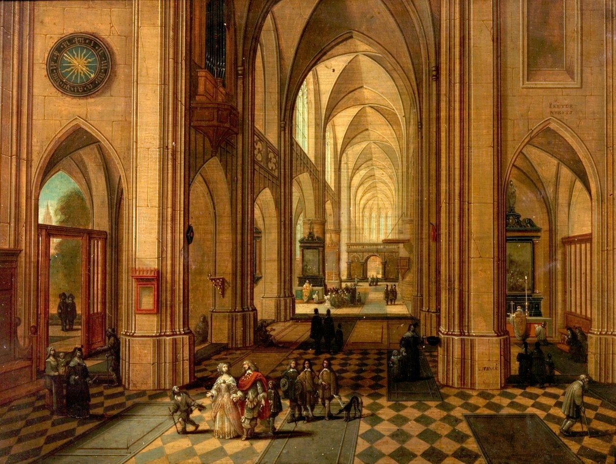 Antwerpen katedral af Pieter the Elder Neeffs