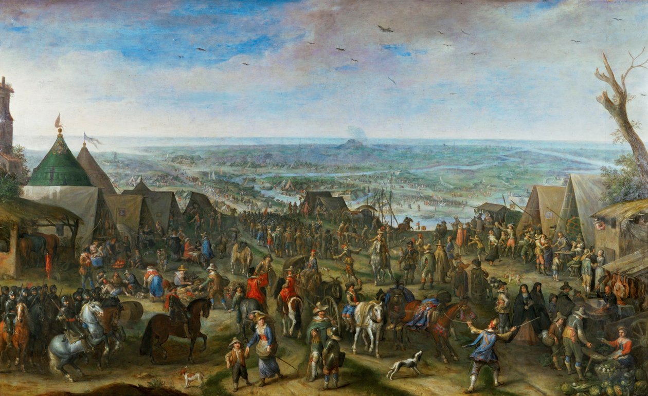 Soldater i en lejr (kobber) af Peeter Snayers