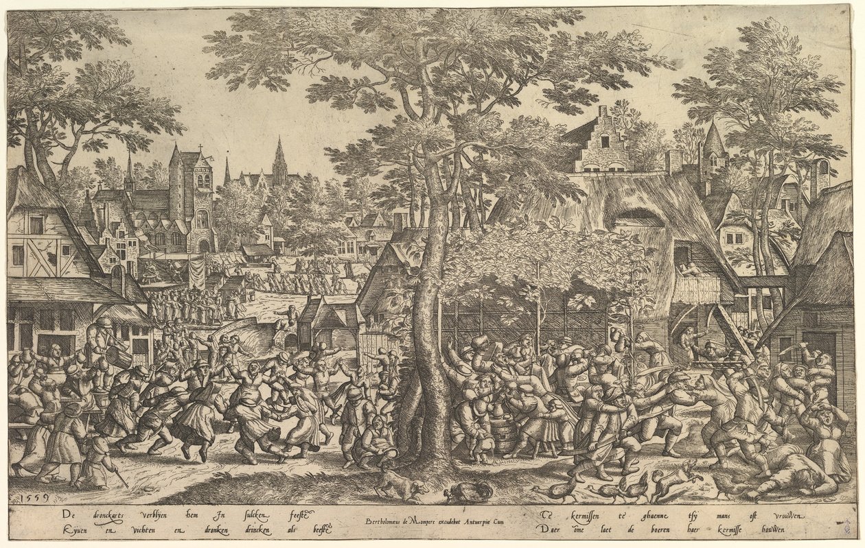 Bondemarked, 1559. af Peeter van der Borcht