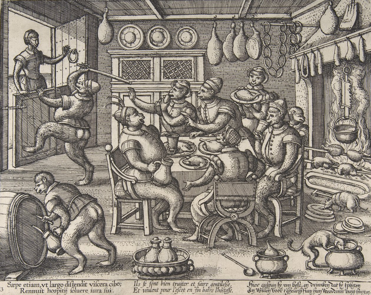 The Fat Kitchen, fra serien Monkeys. af Peeter van der Borcht