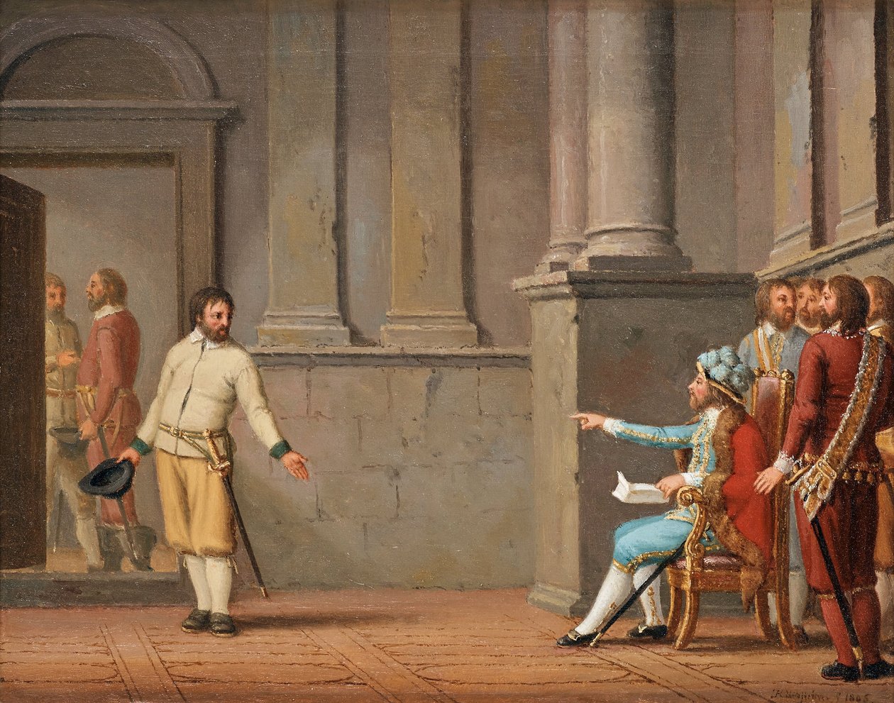 Engelbrekt Engelbrektsson før Eirik III, 1805 af Pehr Hilleström
