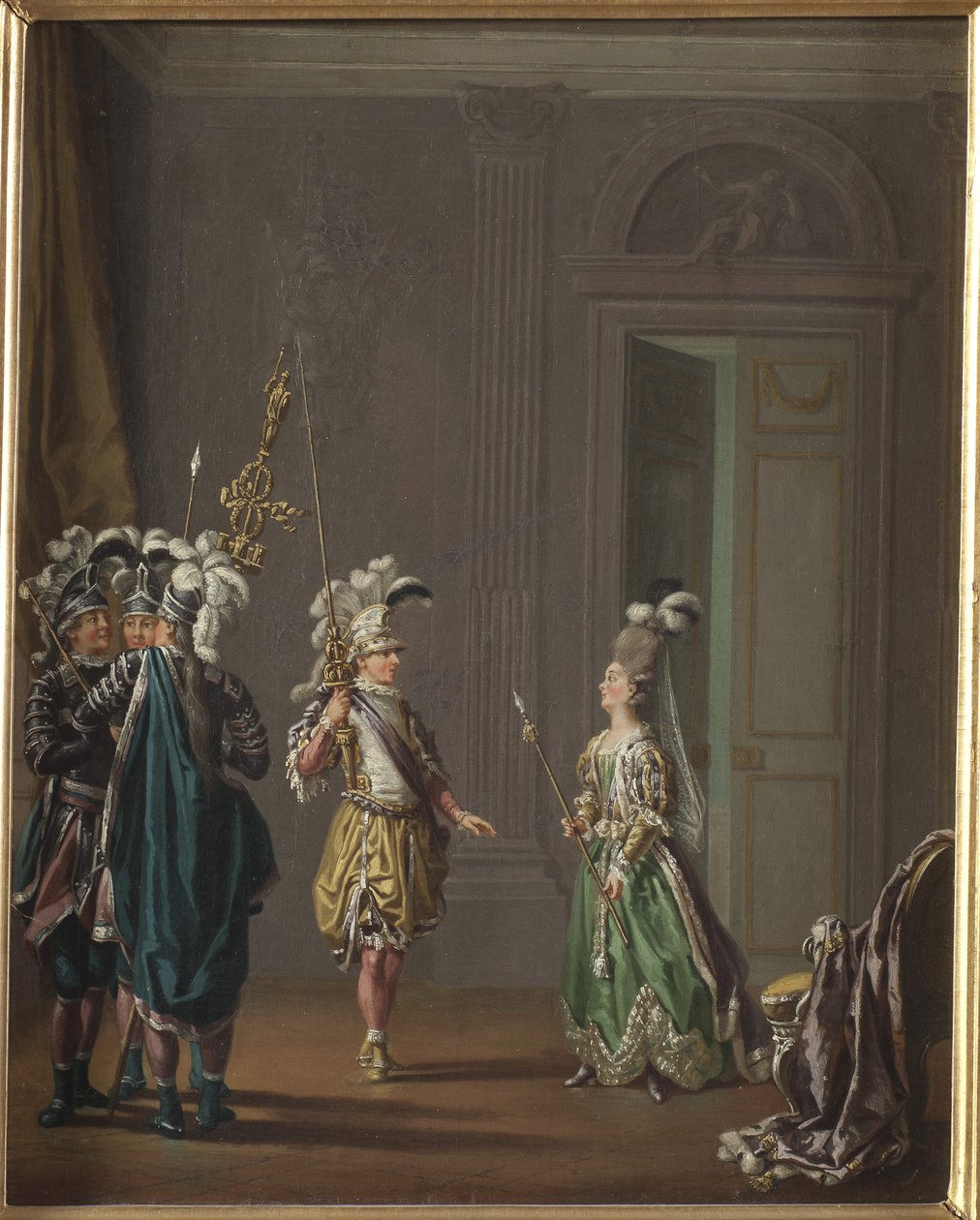 Gustave III de Sweden et Ulrika Eleonora von Fersen - Kong Gustav III af Sverige og Ulrika Eleonora von Fersen, af Hillestroem, Pehr (1732-1816). Olie på lærred. Mål: 50x40 cm. Nationalmuseet i Stockholm af Pehr Hilleström