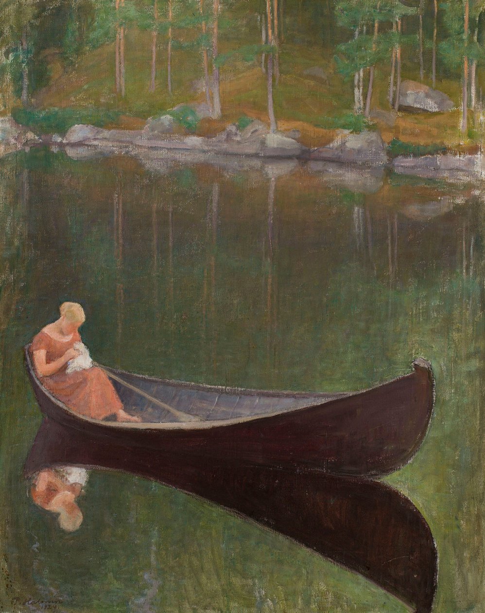 Kvinde i en båd af Pekka Halonen