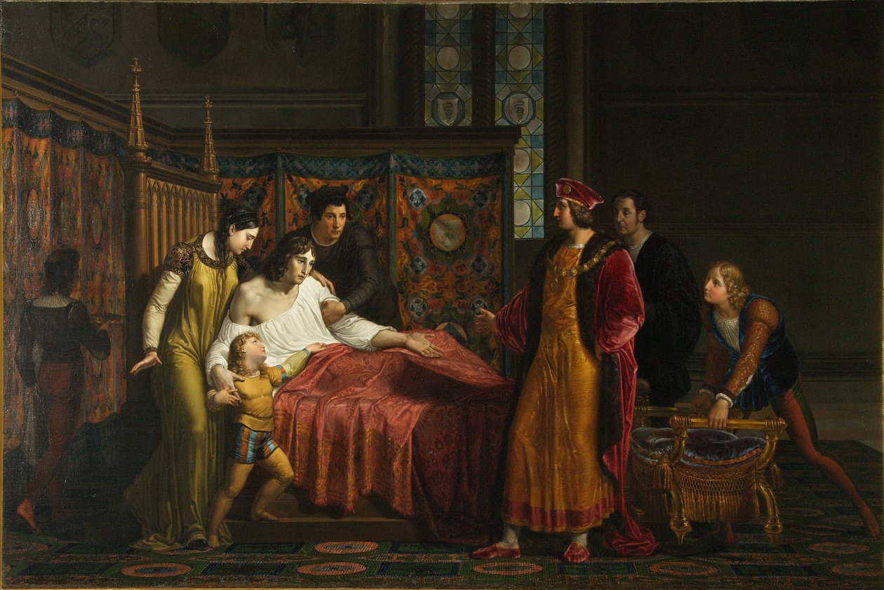 Charles VIII besøger Gian Galeazzo Sforza i Pavia i 1494, 1816-1818 af Pelagio Palagi