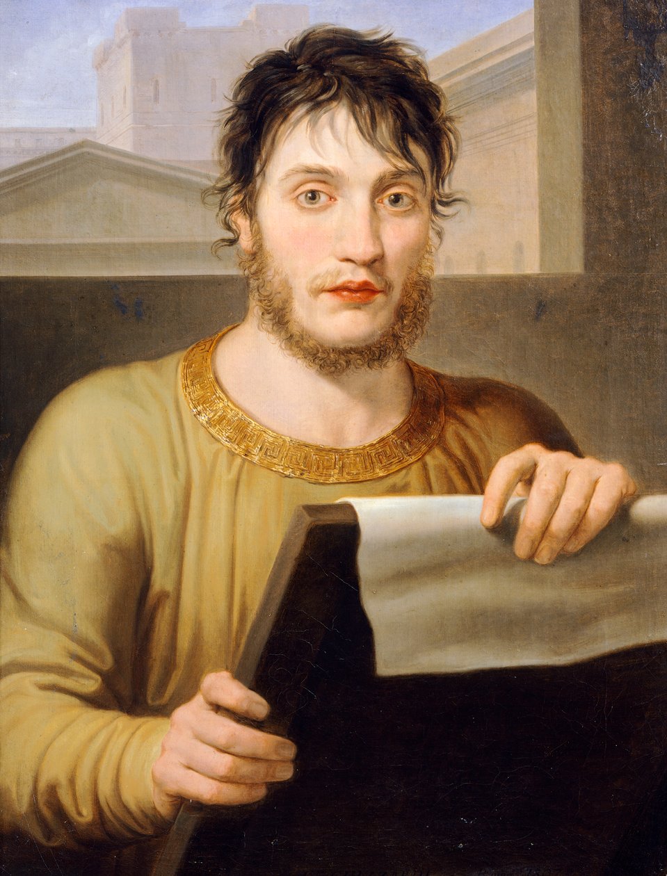 Giuseppe Guizzardi i antik kjole, af Pelagius Palagi (1775-1860), olie på lærred, 60x47 cm af Pelagio Palagi