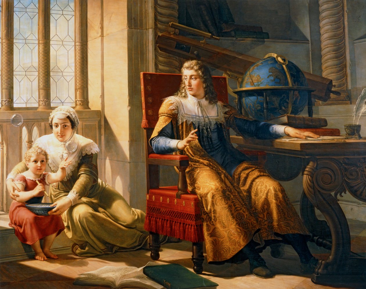 Isaac Newtong opdager lysets refleksion (maleri på lærred) af Pelagio Palagi