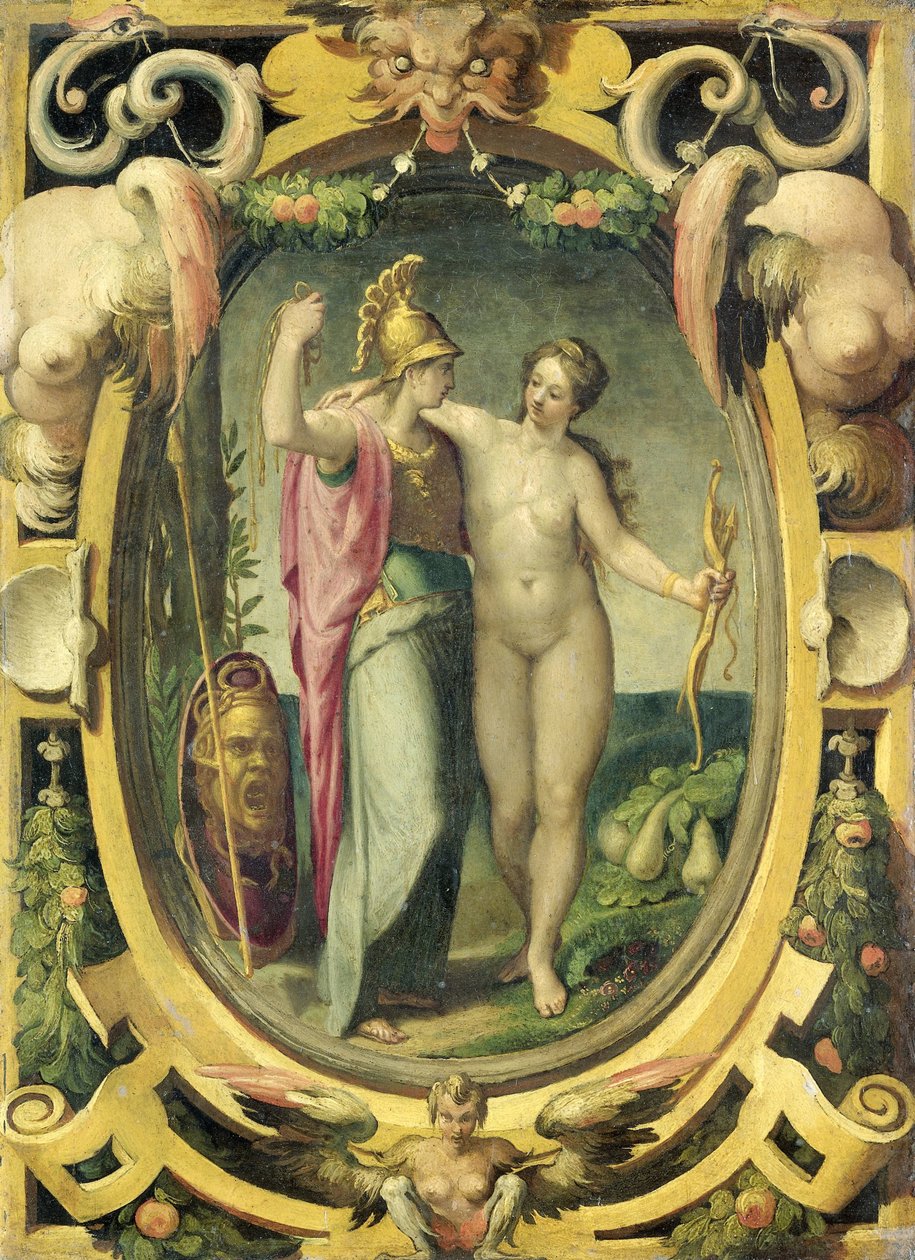 Venus og Minerva af Pellegrino Tibaldi (circle of)
