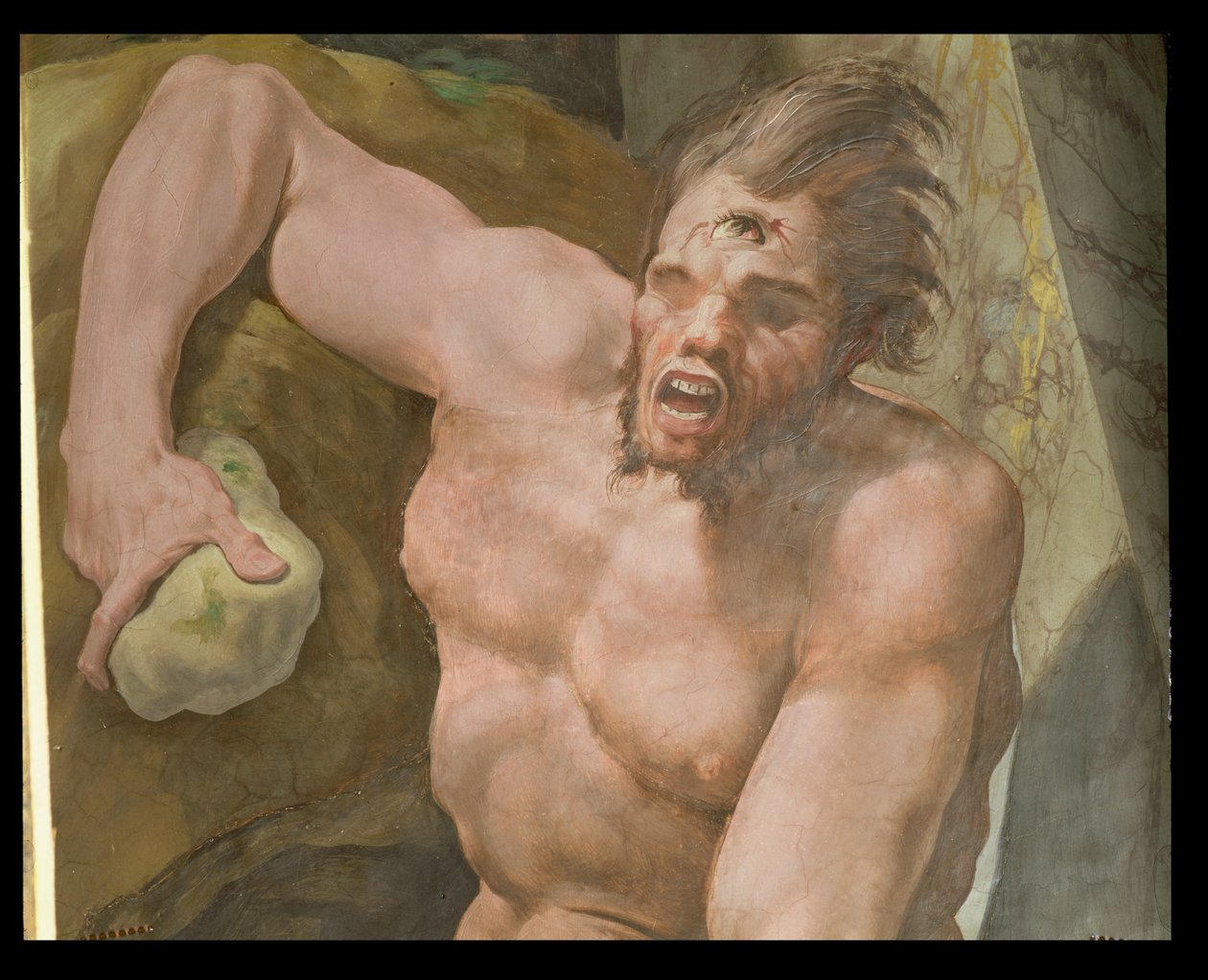 Odysséen, detalje af Polythemus, 1554-56 af Pellegrino Tibaldi