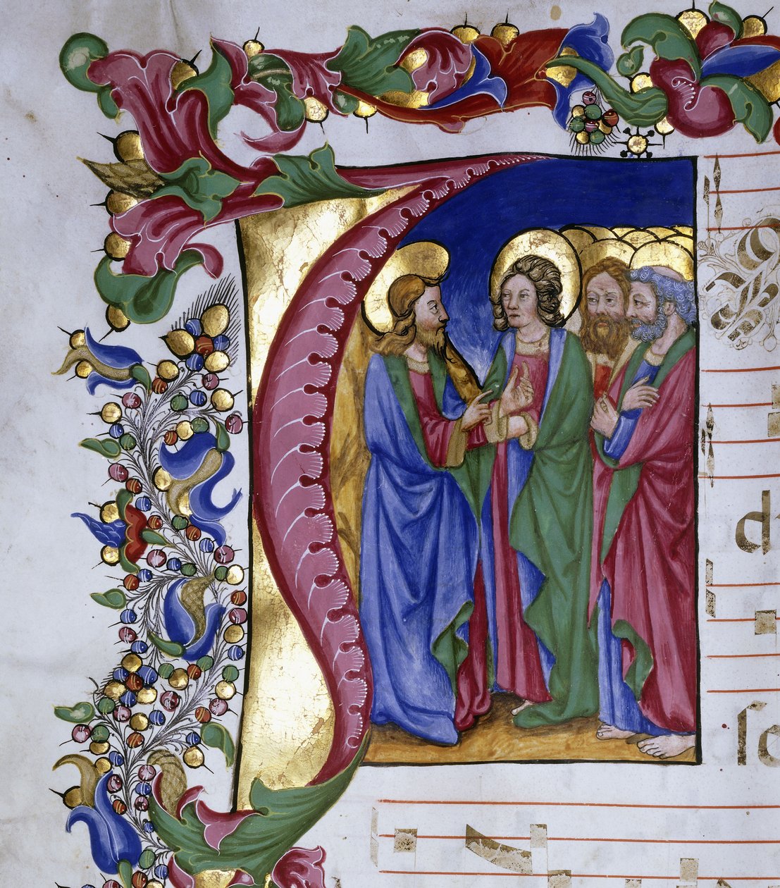 Kristus underviser sine disciple inden for et indledende "jeg", ca. 1480 af Pellegrino di Mariano