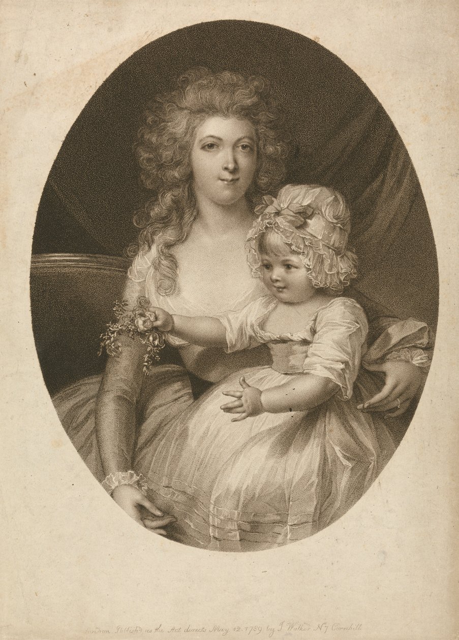 Mrs. Morgan og Child af Peltro W. Tomkins