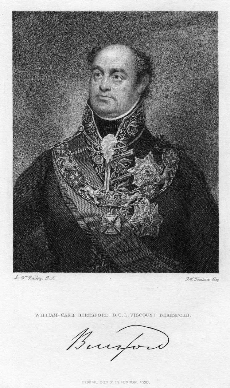 William Beresford, 1. Viscount Beresford, britisk soldat og politiker, 1830. af Peltro William Tomkins