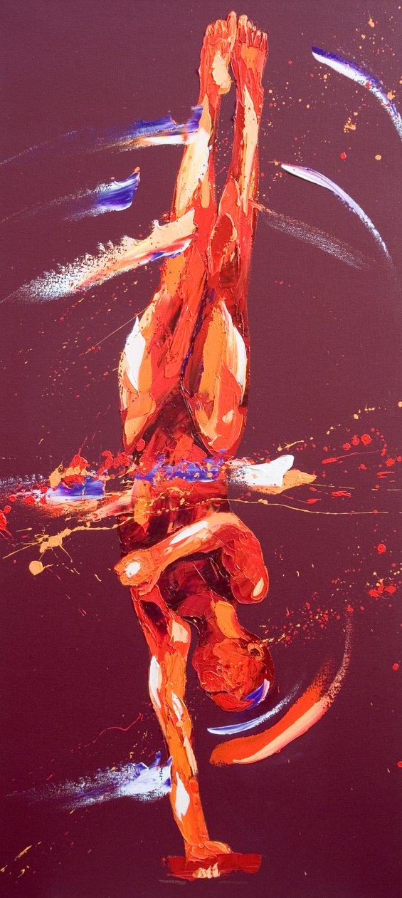 Gymnast Six, 2011 (olie på lærred) af Penny Warden