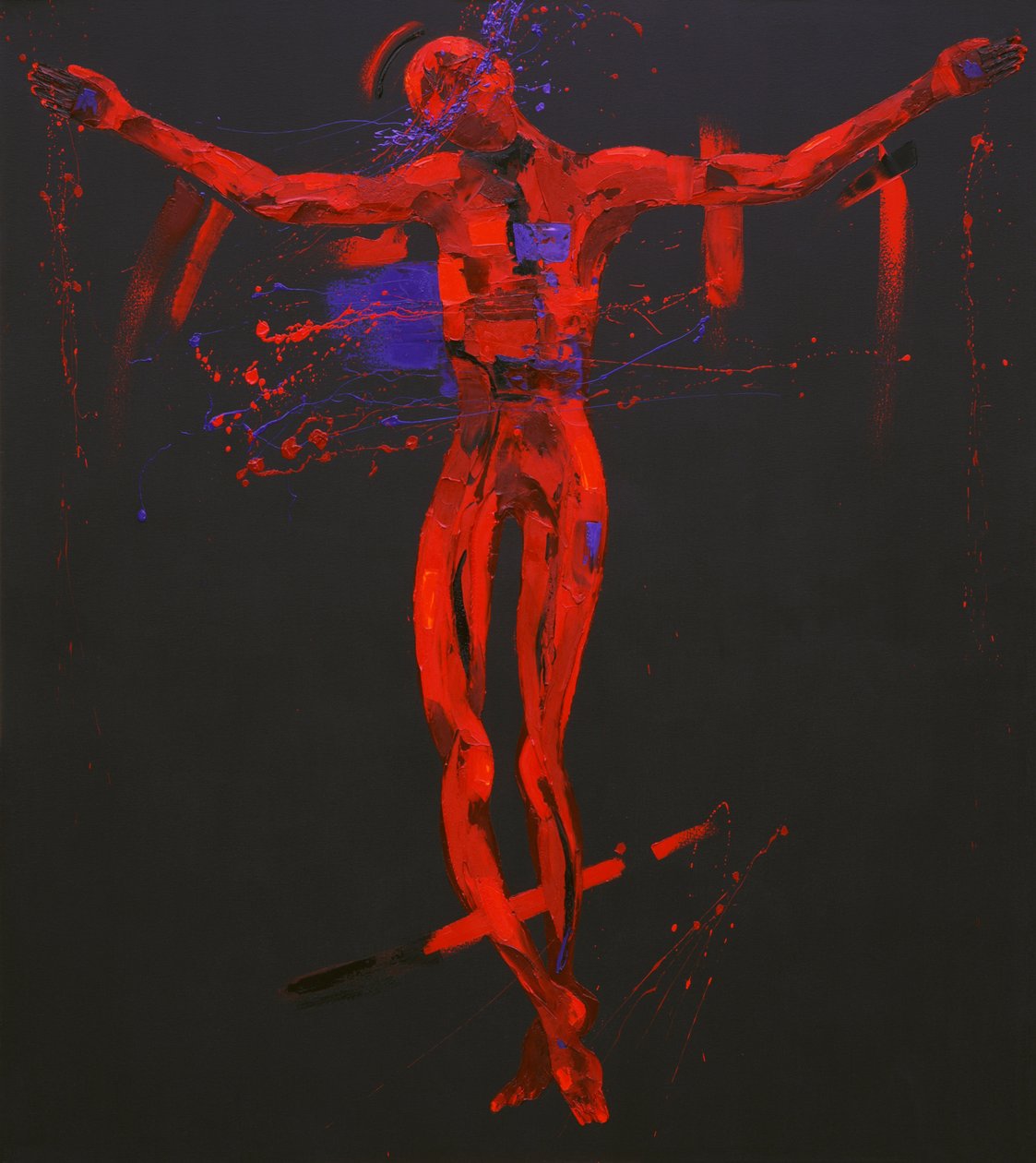 Jesus Dies on the Cross - Station 12 (olie på lærred) af Penny Warden
