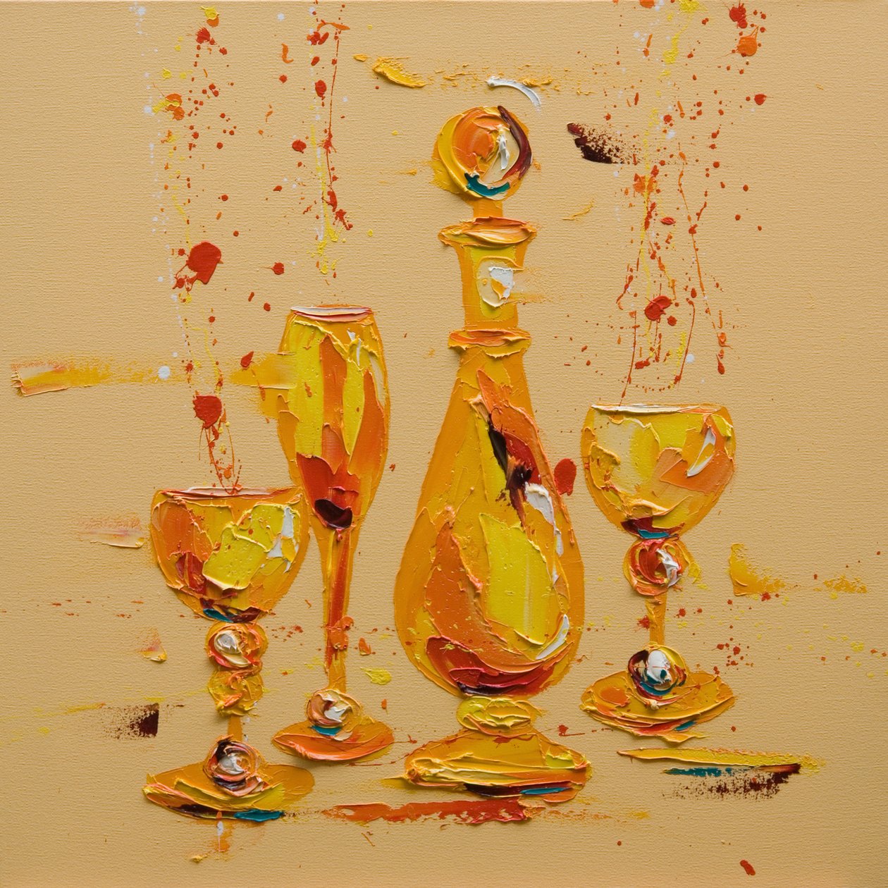 Still Life in Yellow, 2005 (olie på lærred) af Penny Warden