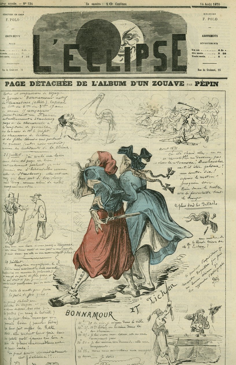 Detachee-side af et Zouave-album. Cover i "" L