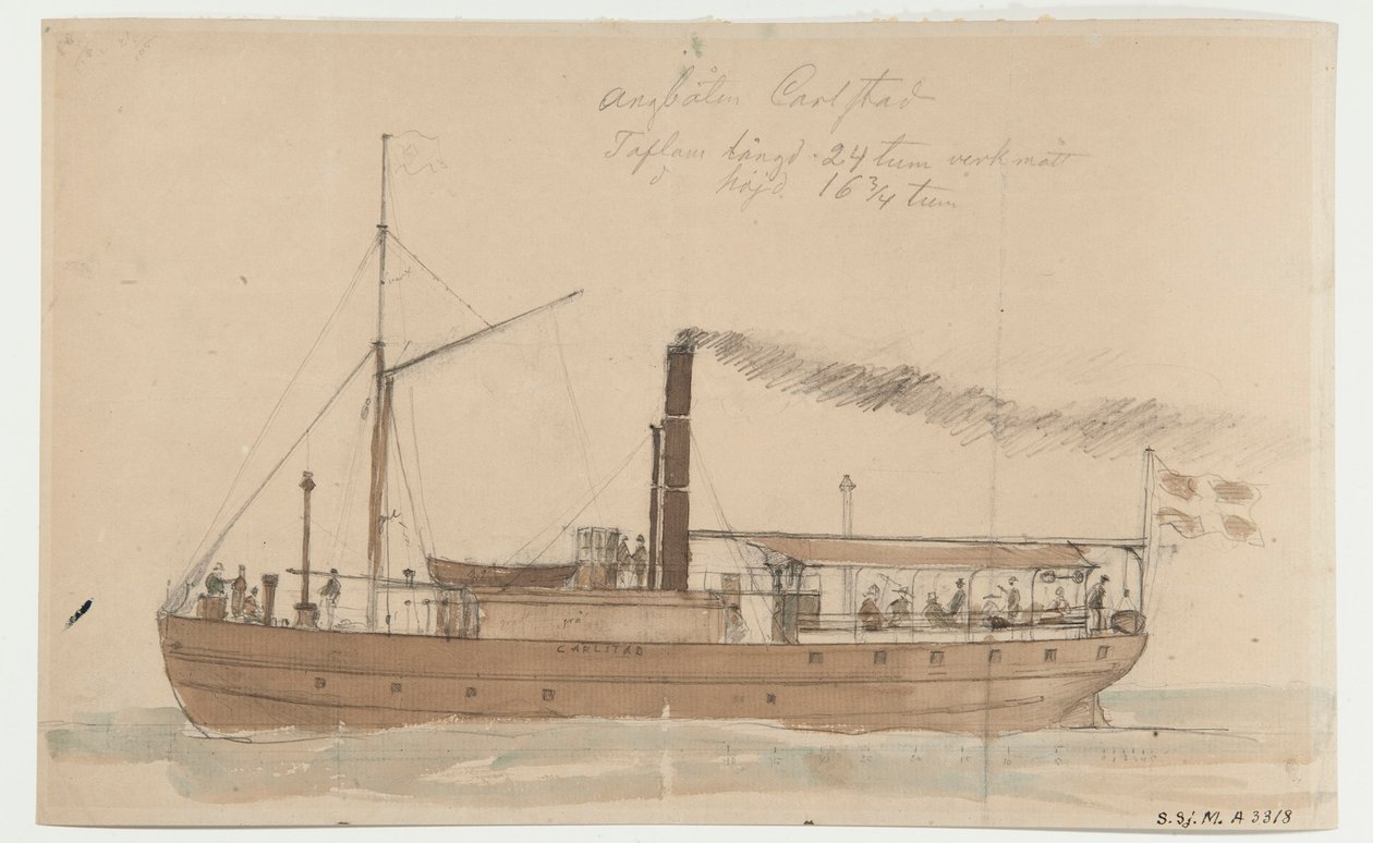 Angfartyget CARLSTAD af Per Wilhelm Cedergren
