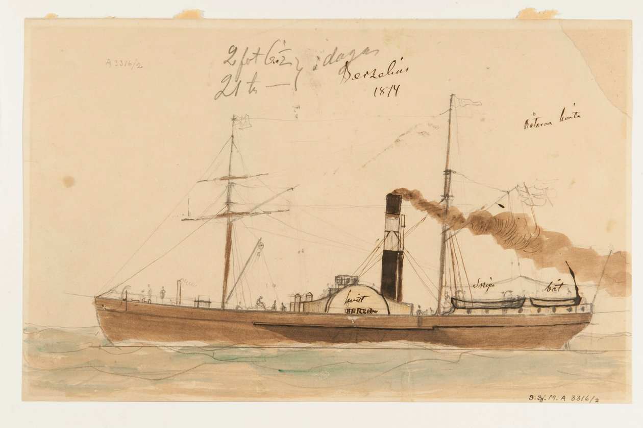 Hjulangfartyget BERZELIUS af Per Wilhelm Cedergren