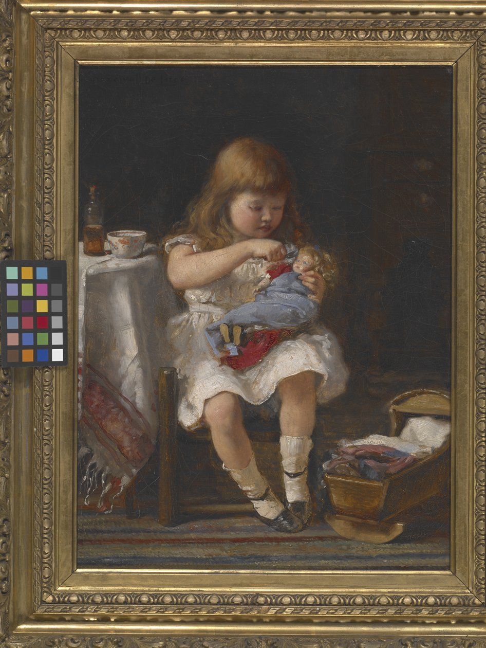 An Anxious Mother (olie på lærred) af Percival de Luce