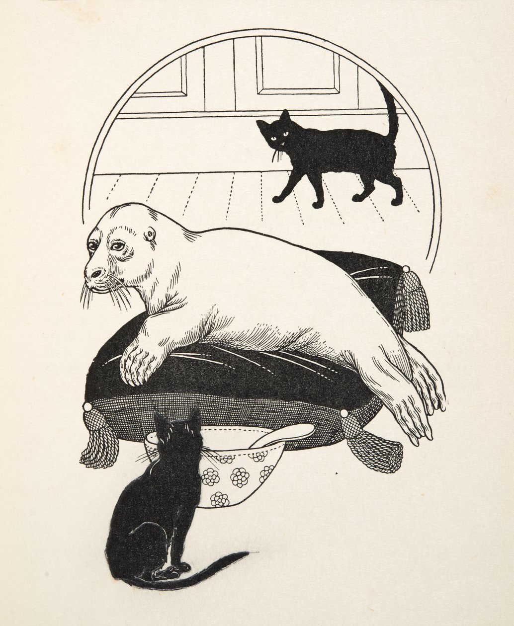 A Domesticated Seal, fra A Hundred Anecdotes of Animals, udgivet af A Hundred Anecdotes of Animals, pub. 1924 af Percy J. Billingshurst