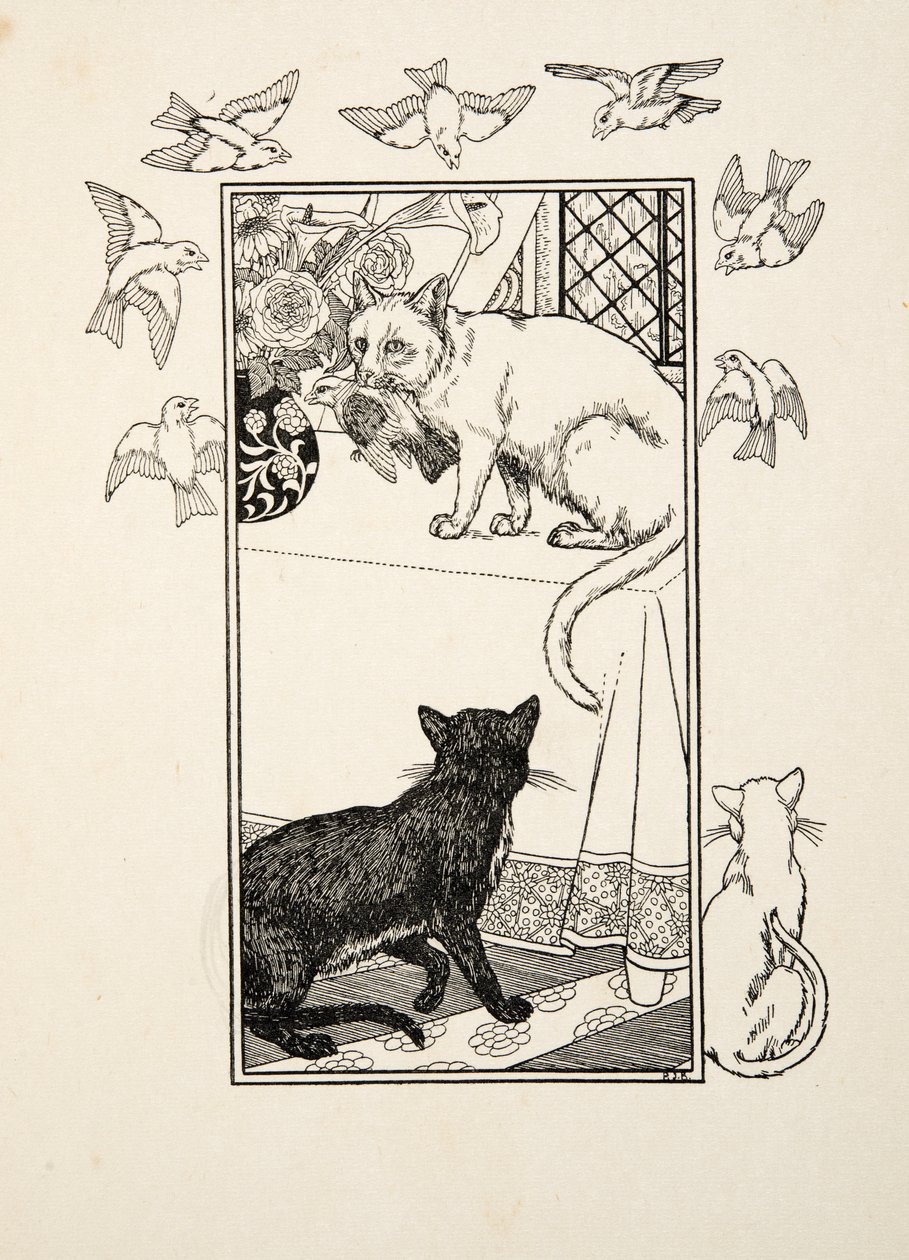 A Singular Interposition, fra A Hundred Anecdotes of Animals, pub. 1924 (gravering) af Percy J. Billingshurst