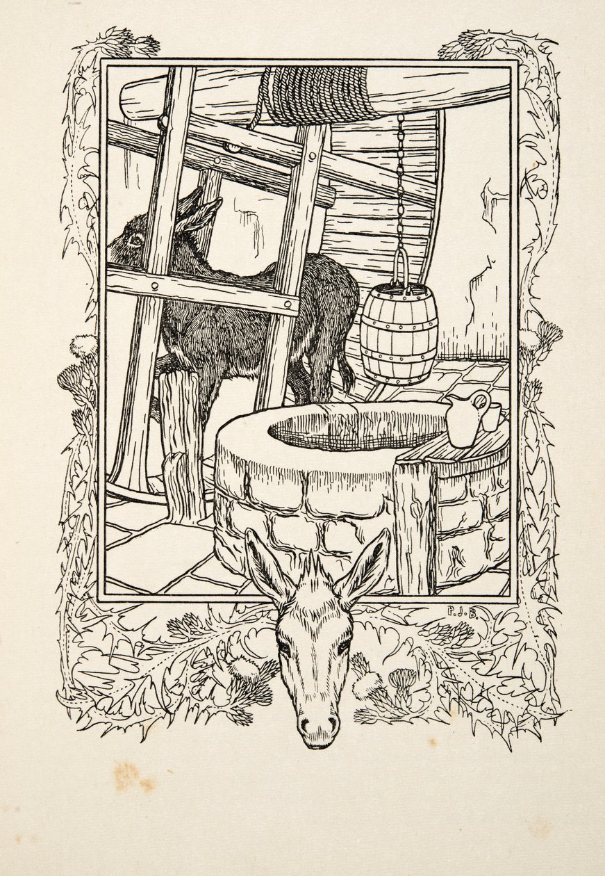 Drawing Water, fra A Hundred Anecdotes of Animals, pub. 1924 af Percy J. Billingshurst