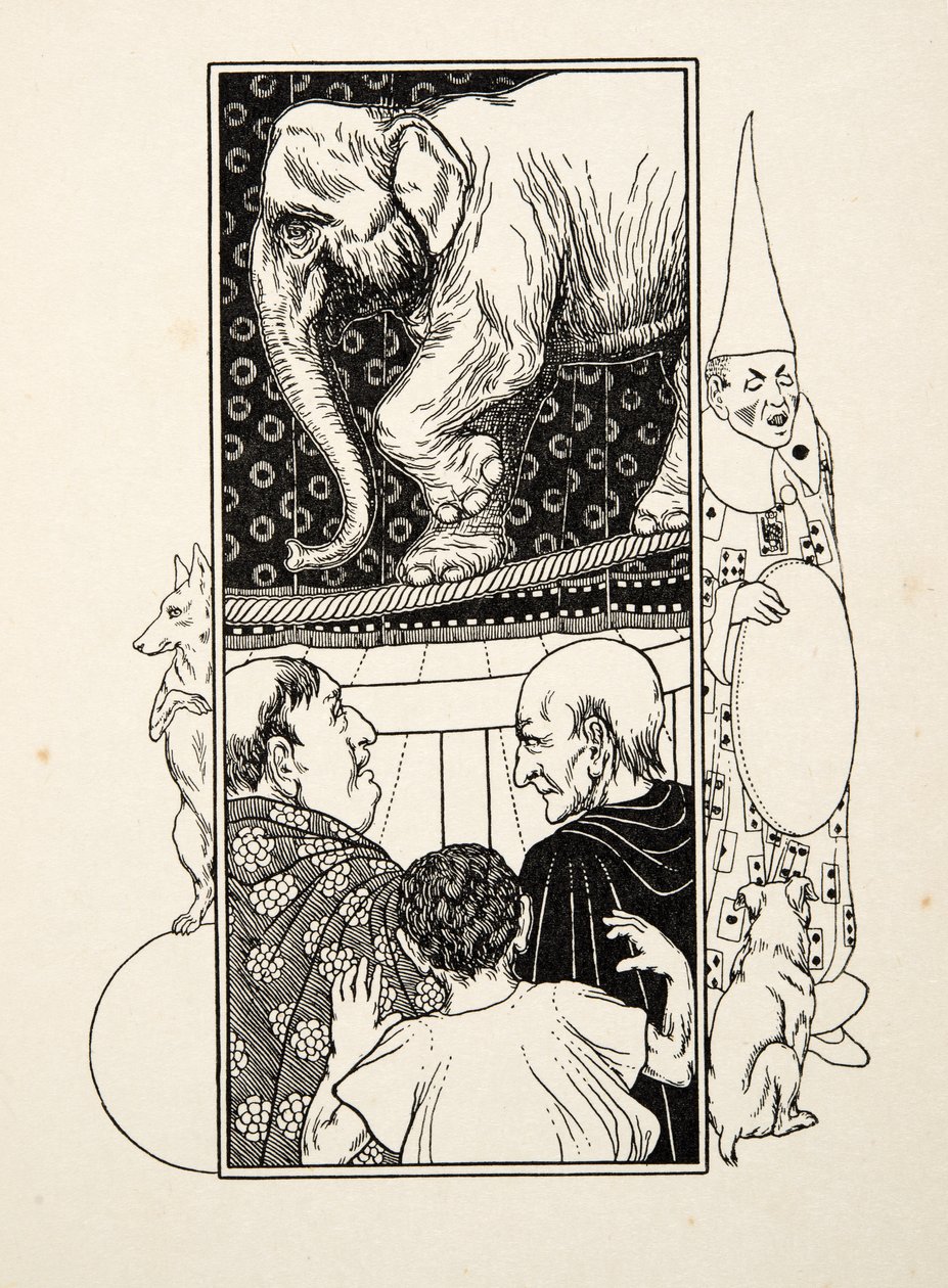 Elephant Rope Dancing, fra A Hundred Anecdotes of Animals, pub. 1924 af Percy J. Billingshurst
