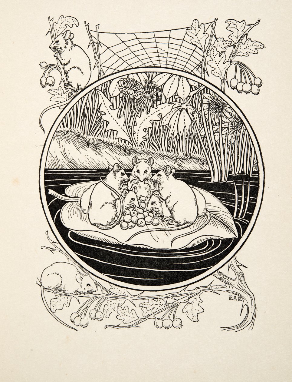 Mus som navigatører, fra A Hundred Anecdotes of Animals, pub. 1924 af Percy J. Billingshurst