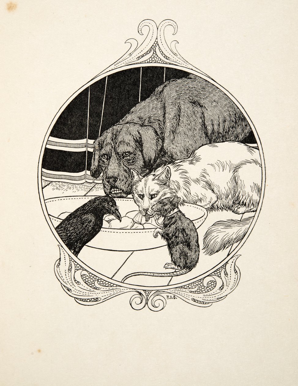 Odd Fraternity, fra A Hundred Anecdotes of Animals, pub. 1924 af Percy J. Billingshurst