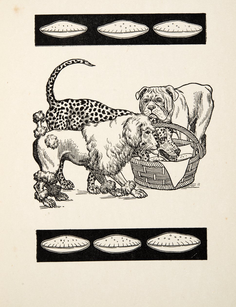 Of Two Evils Choosing the Mindst, fra A Hundred Anecdotes of Animals, pub. 1924 (gravering) af Percy J. Billingshurst