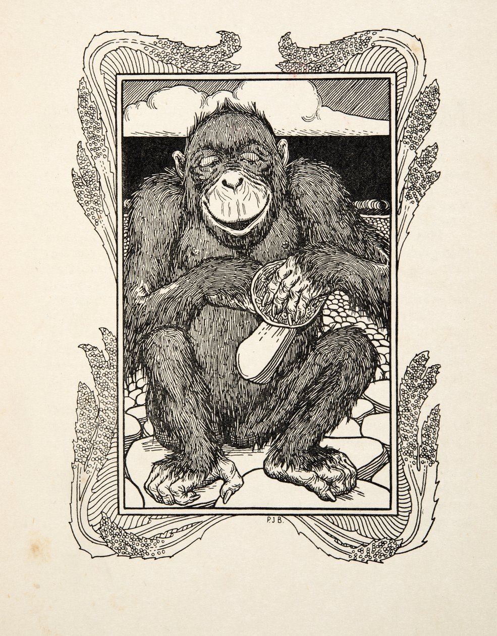 Oyster Opening, fra A Hundred Anecdotes of Animals, pub. 1924 af Percy J. Billingshurst