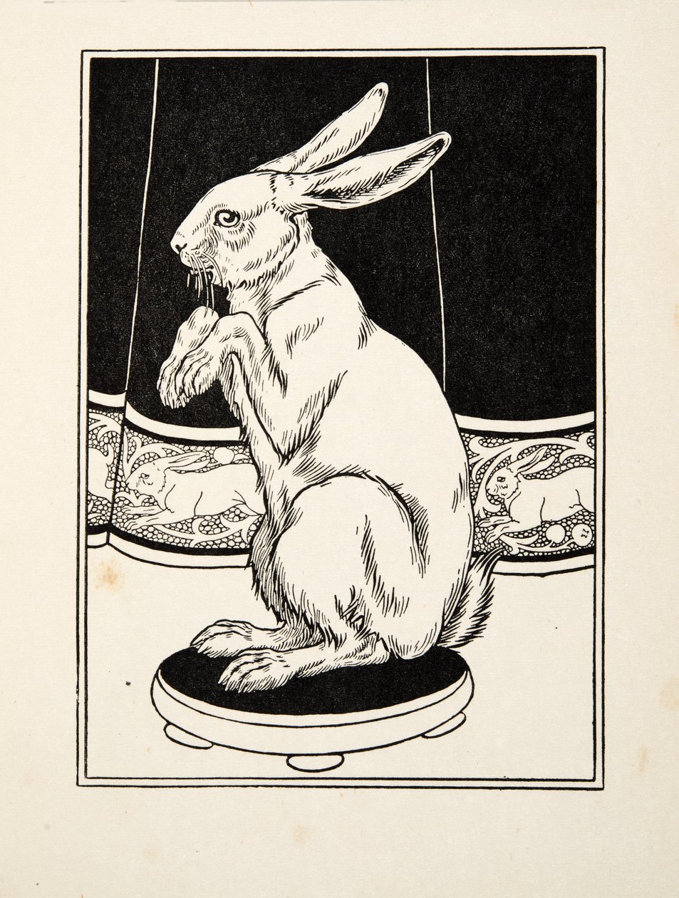 Tame Hares, fra A Hundred Anecdotes of Animals, pub. 1924 af Percy J. Billingshurst