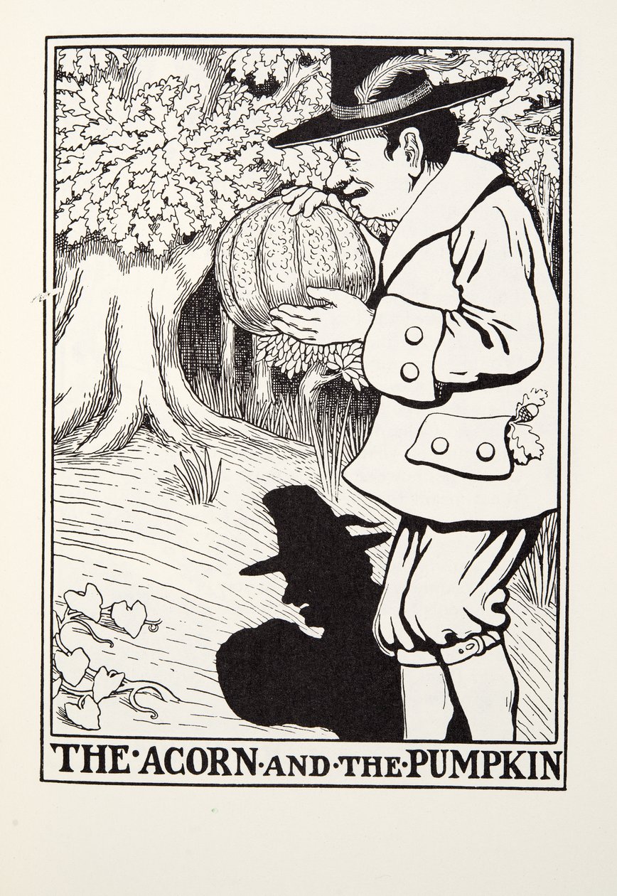 Egernet og græskaret, fra Fontaine Fables, pub. 1905 af Percy J. Billingshurst