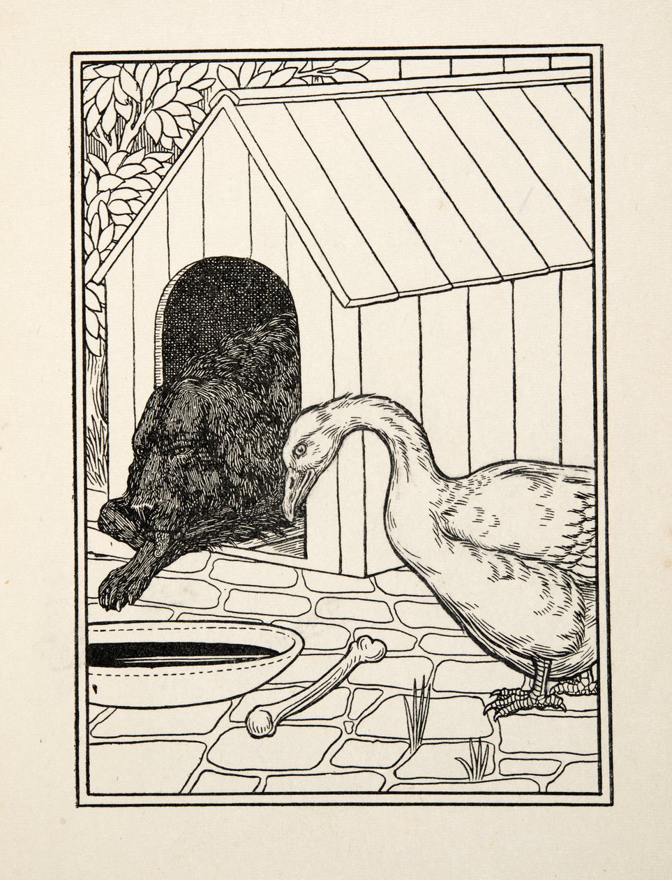 The Dog and the Goose, fra Hundrede anekdoter af dyr, pub. 1924 af Percy J. Billingshurst