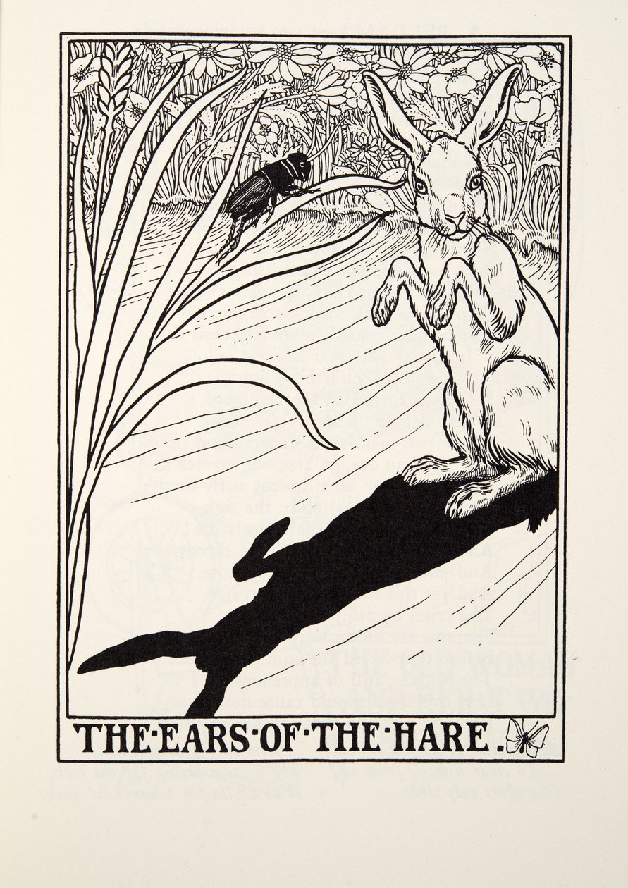 The Ears of the Hare, fra Fontaine Fables, pub. 1905 af Percy J. Billingshurst