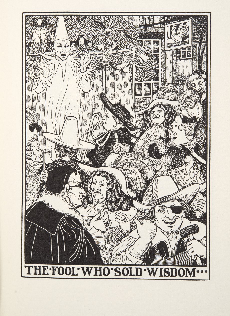 The Fool Who Sold Wisdom, fra Fontaine Fables, pub. 1905 (gravering) af Percy J. Billingshurst