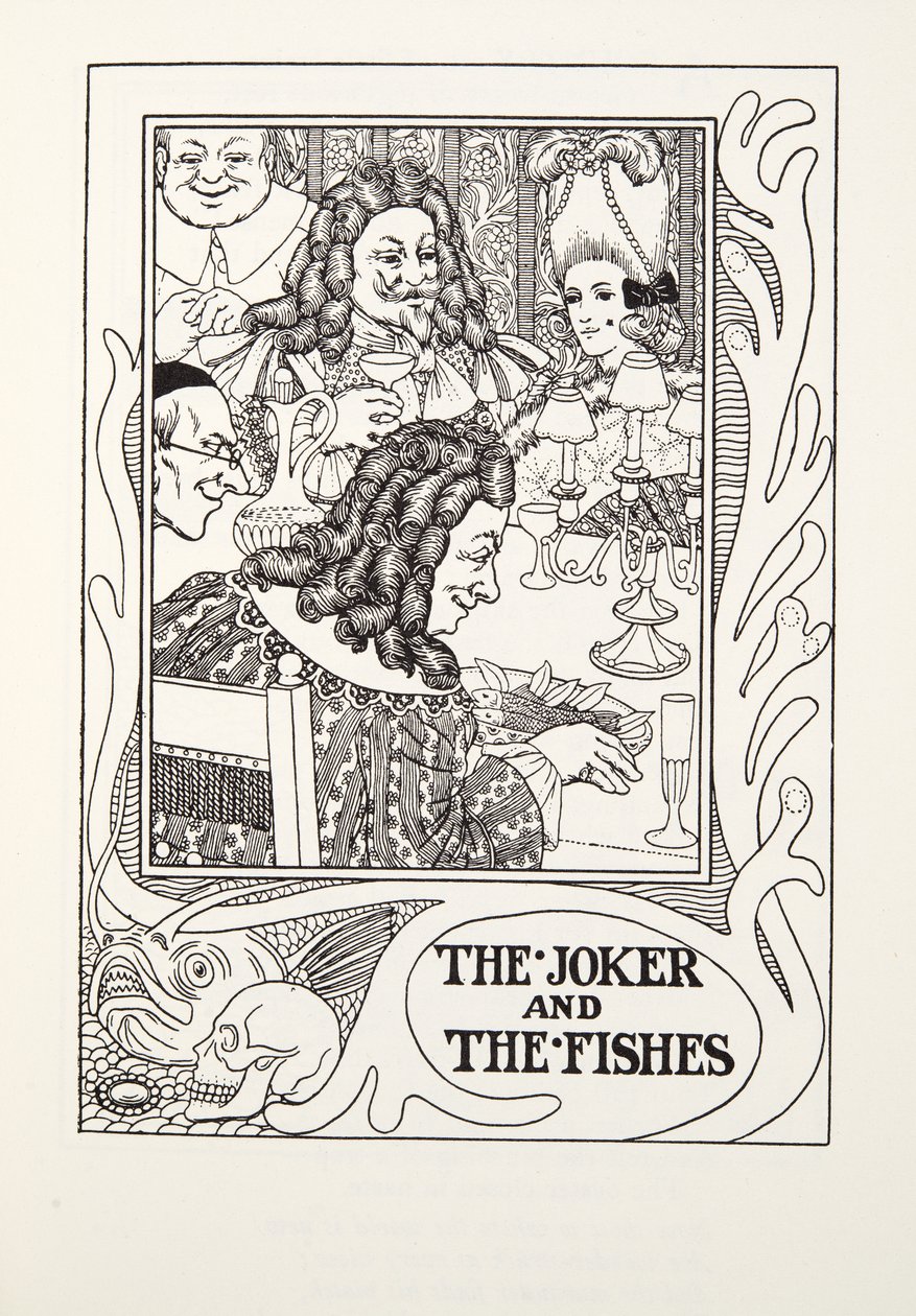 The Joker and the Fishes, fra Fontaine Fables, pub. 1905 (gravering) af Percy J. Billingshurst