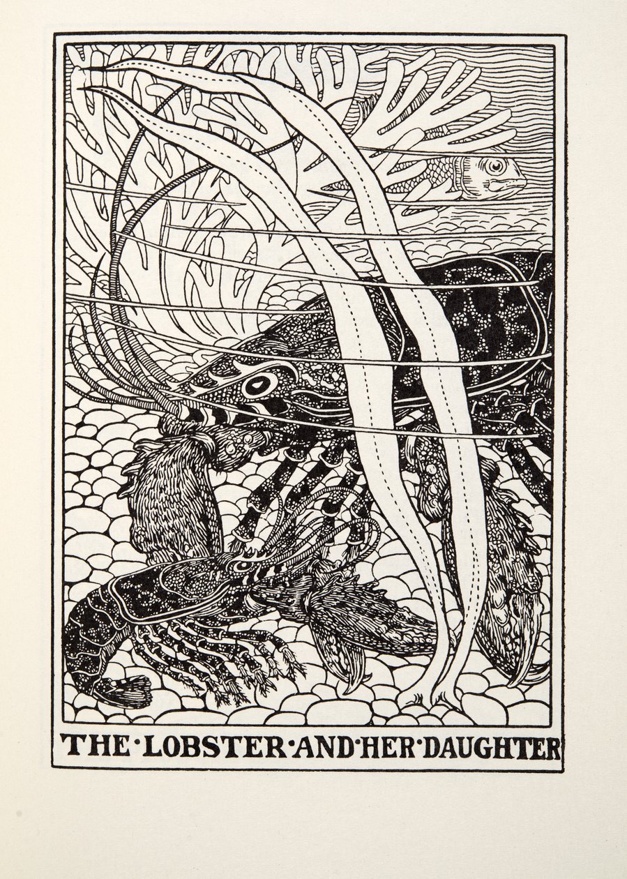 The Lobster and her Daughter, fra Fontaine Fables, pub. 1905 af Percy J. Billingshurst