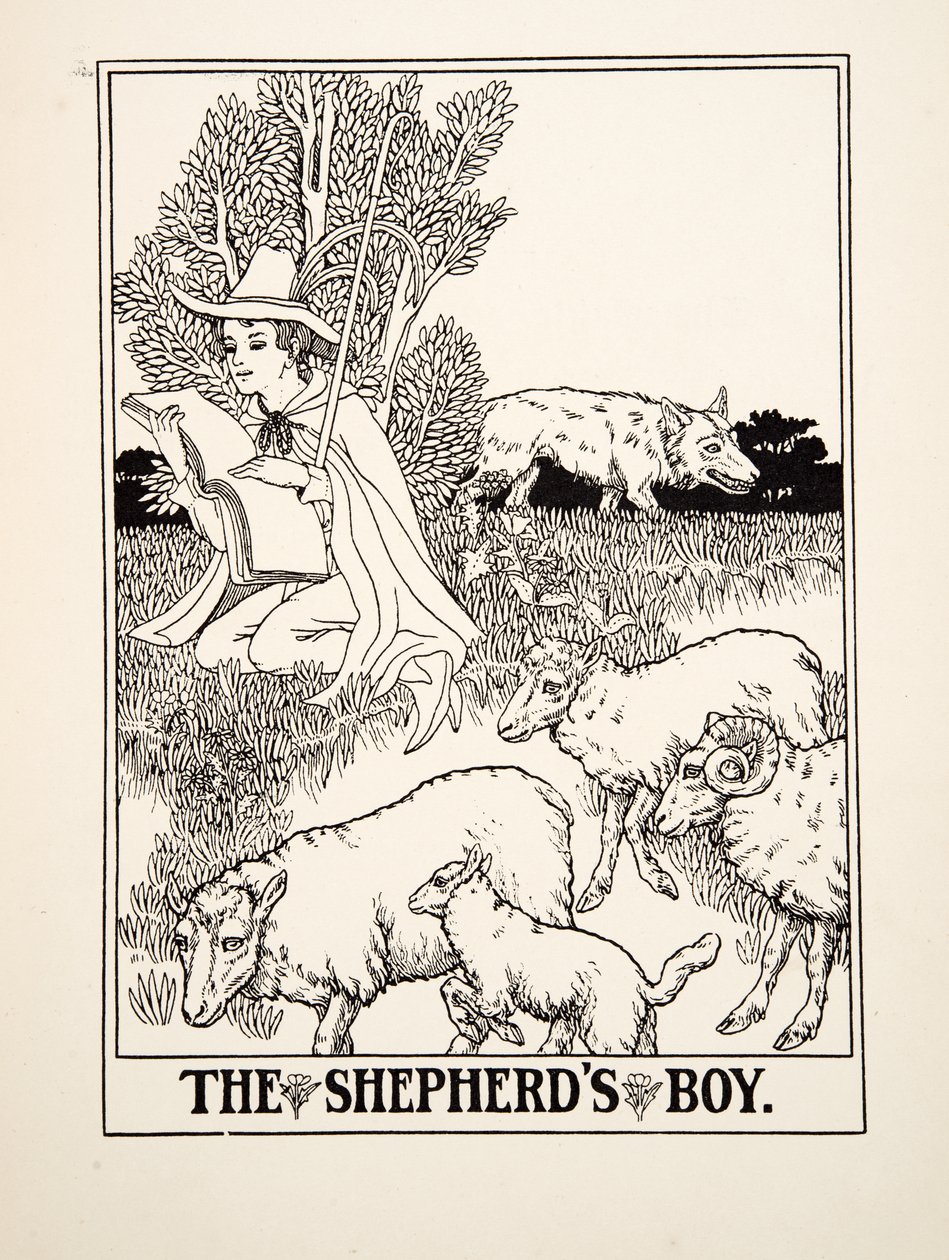 The Shepherds Boy, fra A Hundred Fables of Aesop, pub.1903 af Percy J. Billingshurst