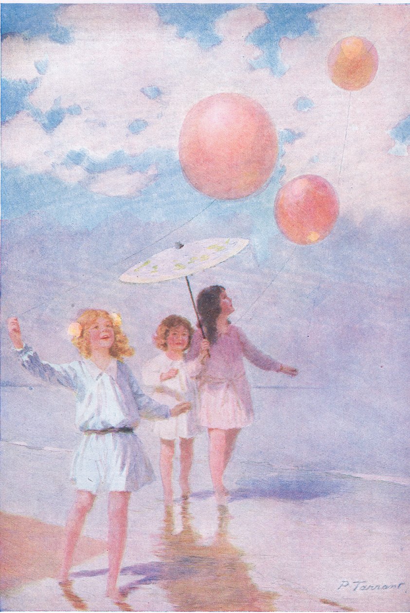 Padling i solskin, illustration fra My Magazine af Percy Tarrant
