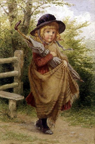 Paraply pige af Percy Tarrant