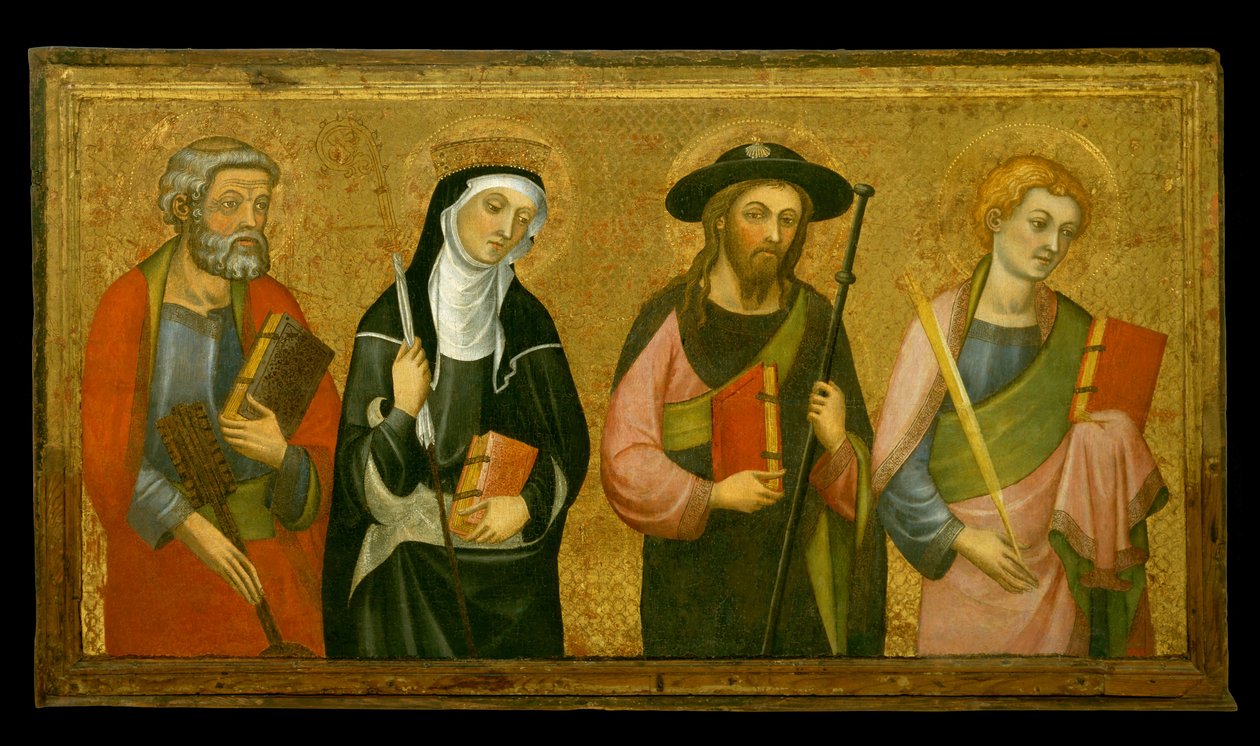 Saint Peter, Saint Claire, Saint James the Great og Saint John the Evangelist af Pere Serra