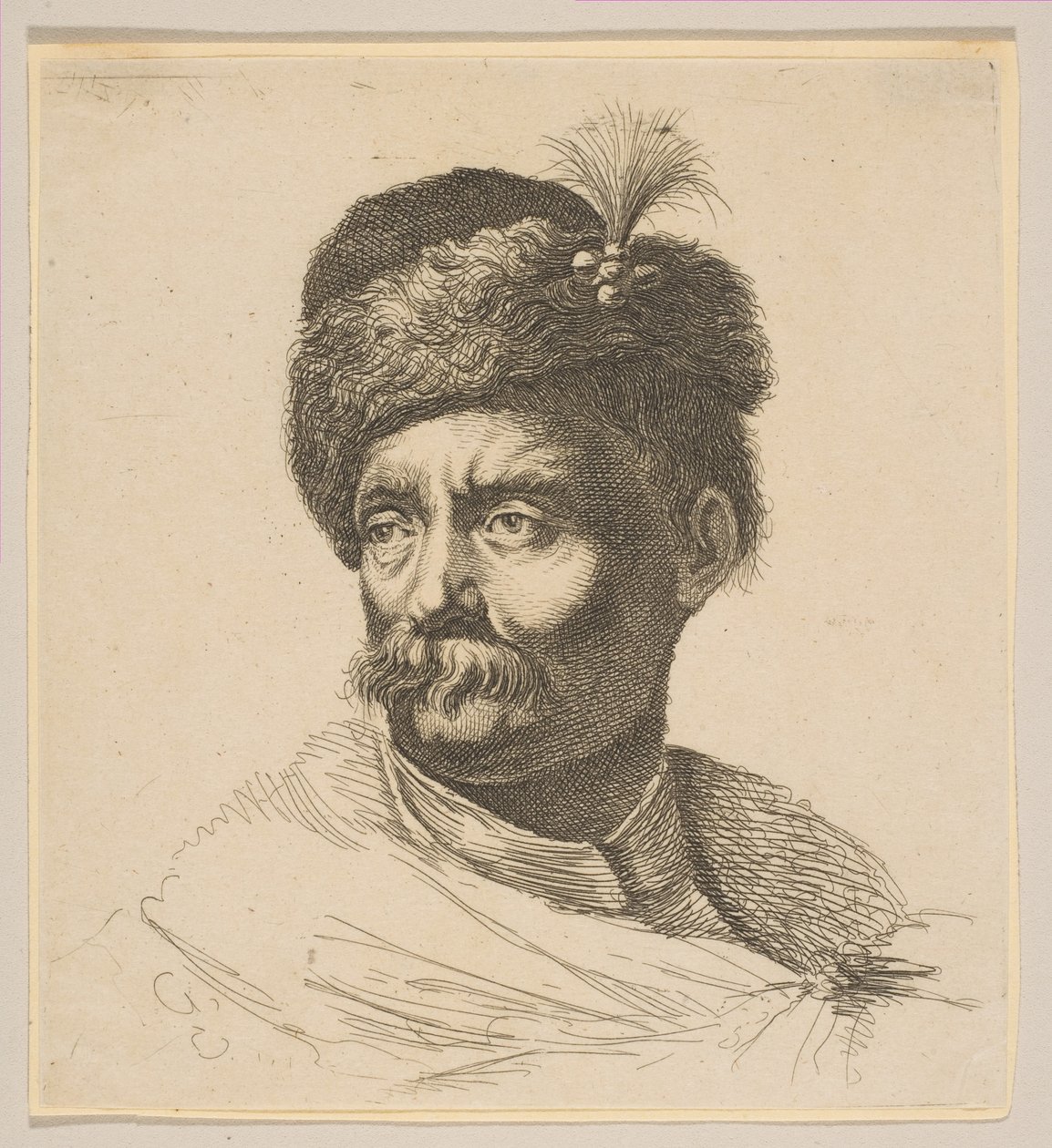 Buste af en polak, efter 1641. af Peregrine Lovell