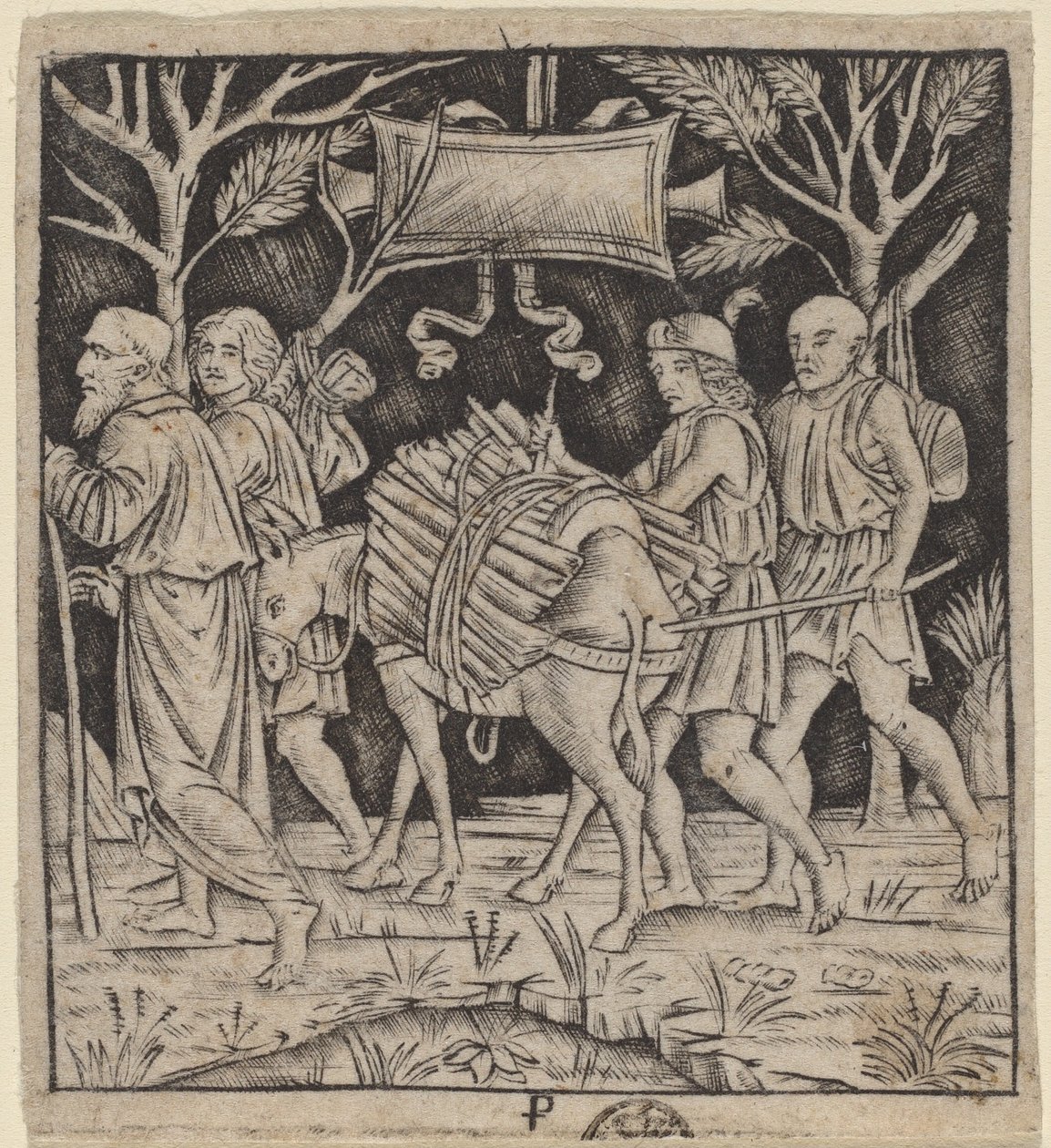 Abraham og Isak på vej til Moria-bjerget af Peregrino da Cesena