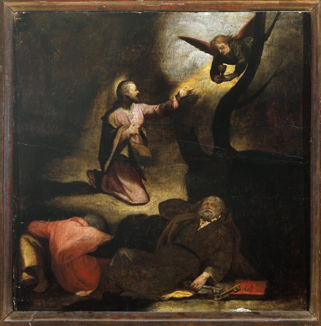 Passion of Christ: Agony in Getsemane Have (olie på træ af Perino del Vaga