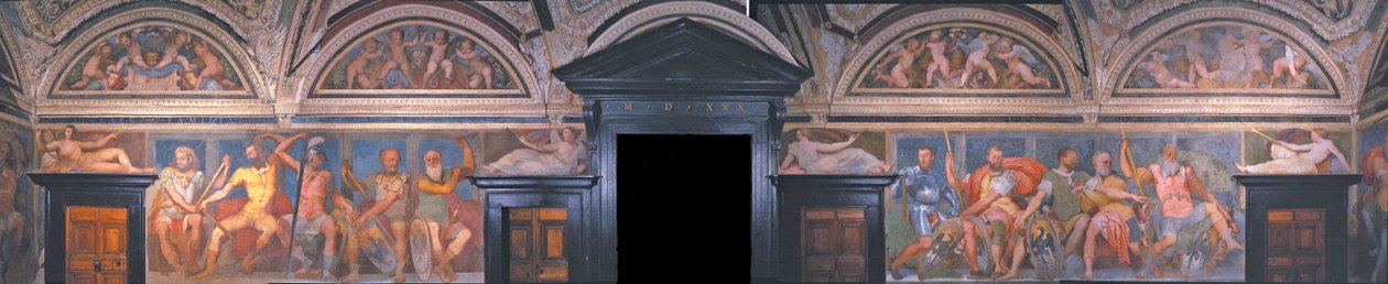Heltenes Loggia. Detalje. Villa del Principe, ca 1530 af Perino del Vaga