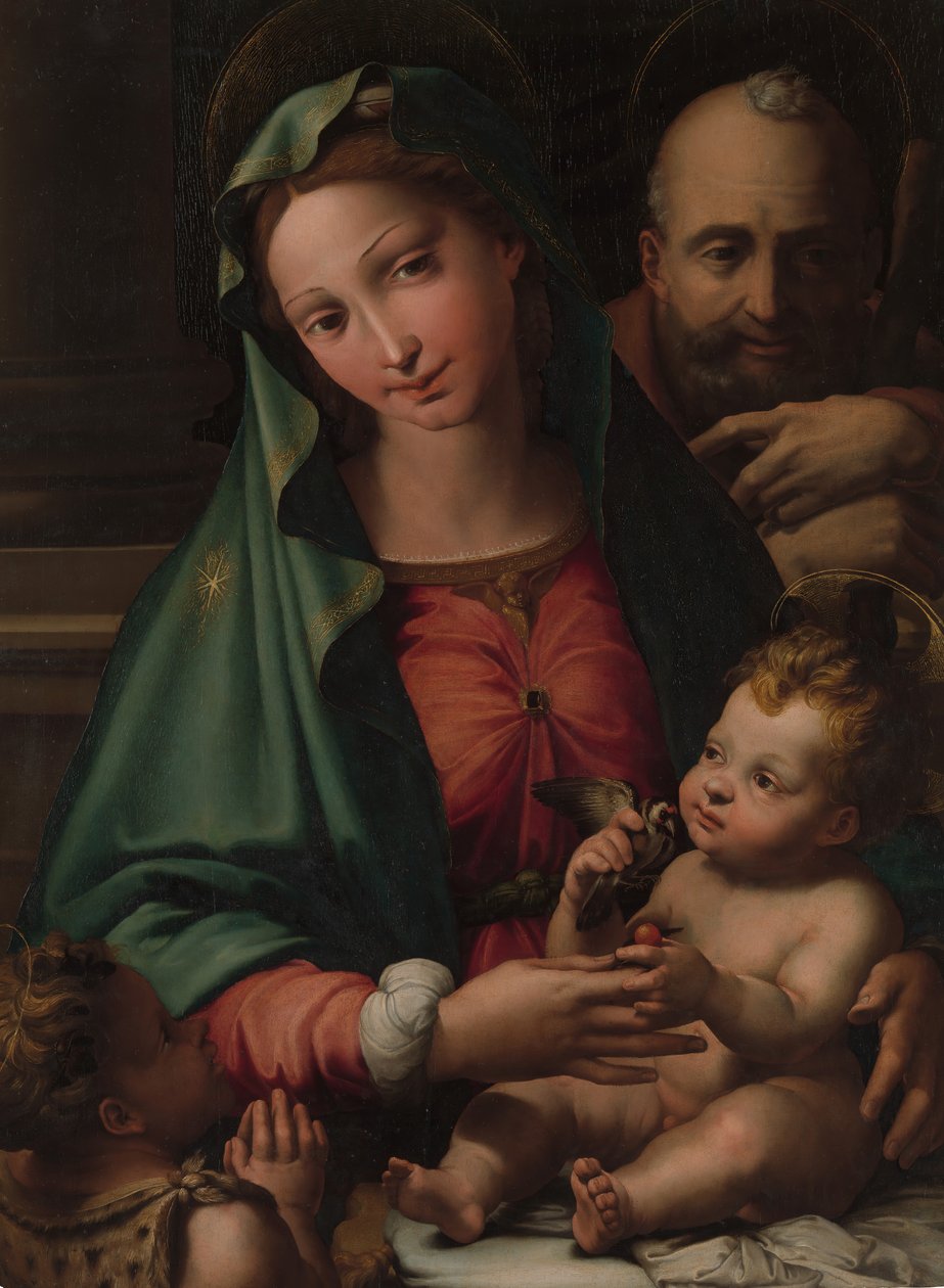 Den hellige familie med spædbarnet Sankt Johannes Døberen, ca. 1524-26. af Perino del Vaga