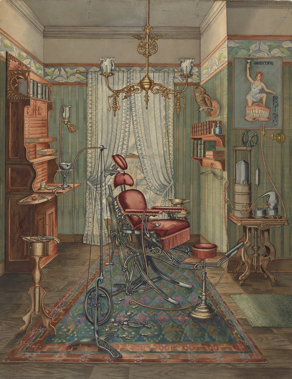 Tandlægens operationsstue, 19351942. af Perkins Harnly