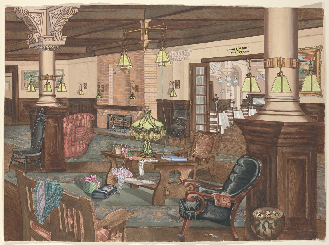 Hollywood Hotel Lobby, 1902 af Perkins Harnly