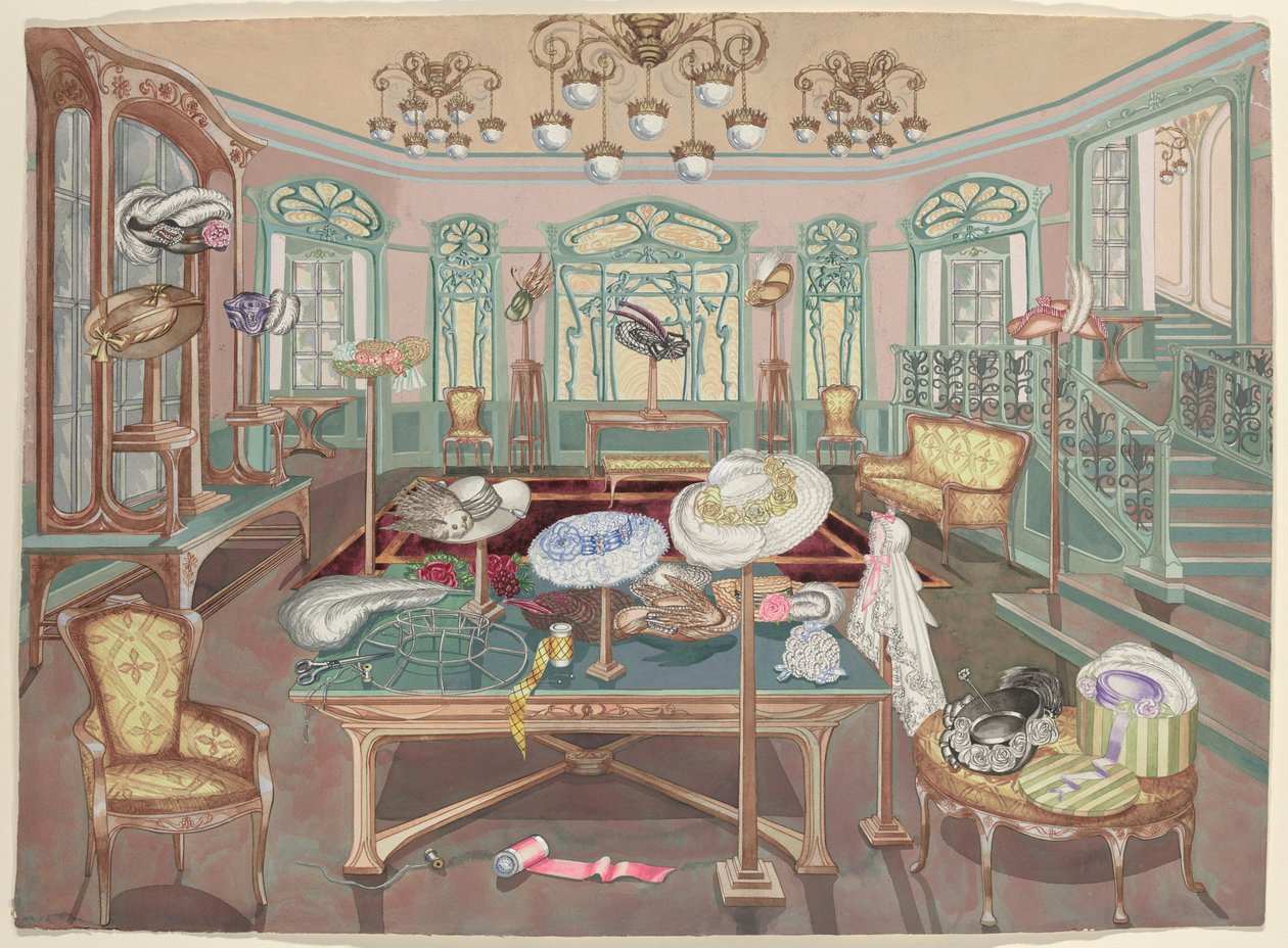 Millinery Shop, 1905 af Perkins Harnly
